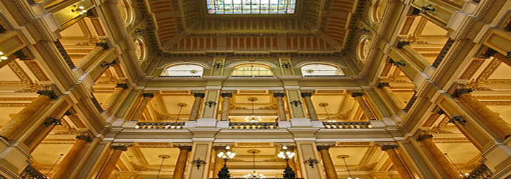 O interior da Biblioteca Nacional.