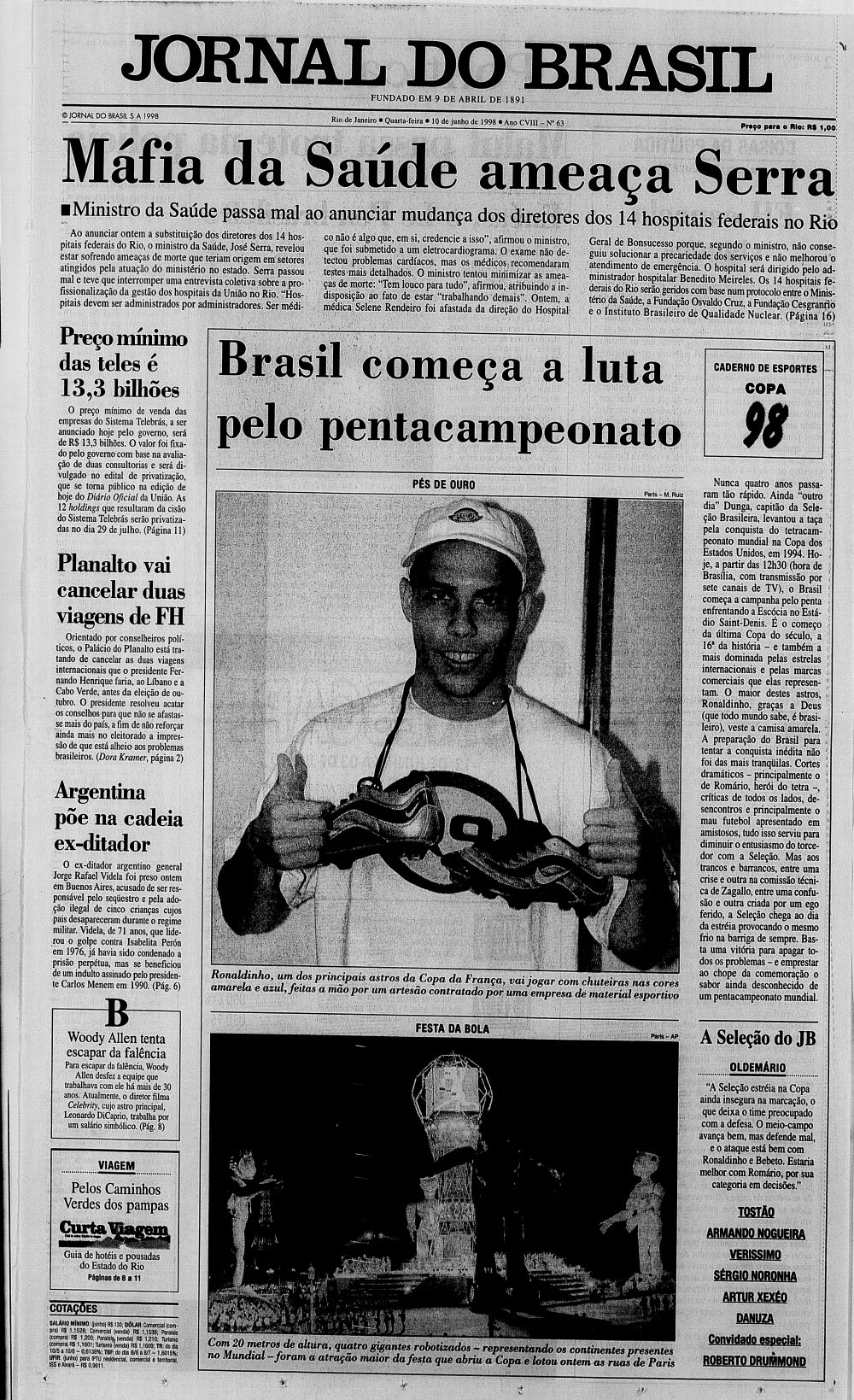 Há 22 anos, Brasil perdia para a França na final da Copa de 1998 - Gazeta  Esportiva